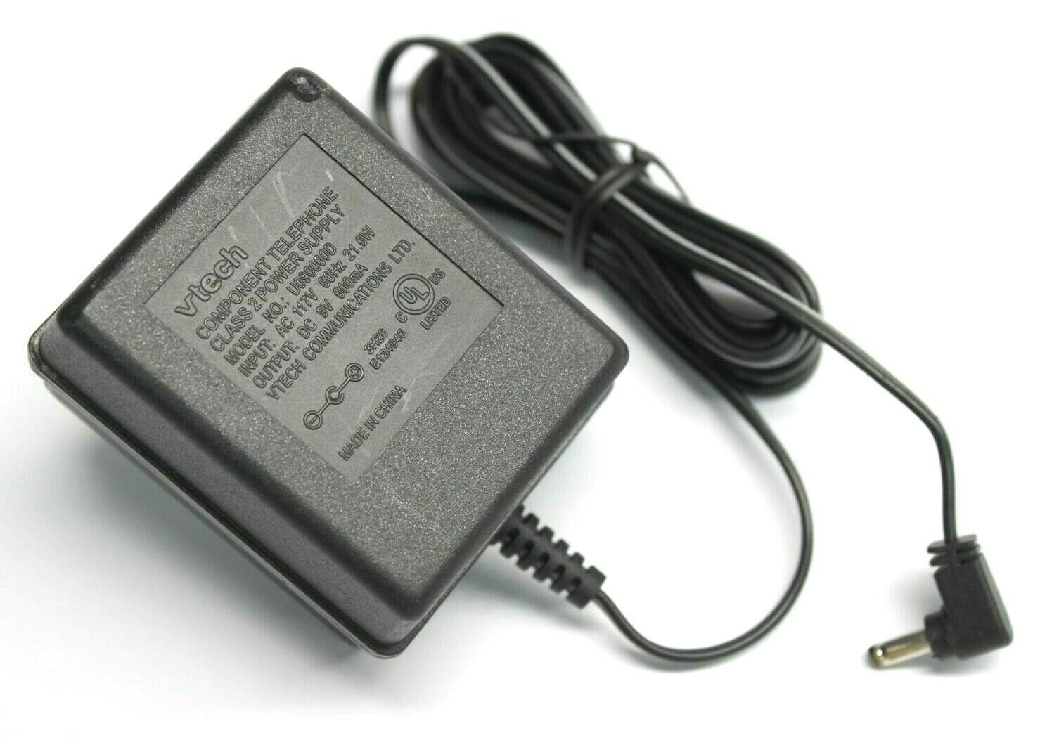 Vtech U090060D Power Supply AC Adapter Input 117V 60Hz 21.6W Output 9V 600mA Brand: Vtech Type: